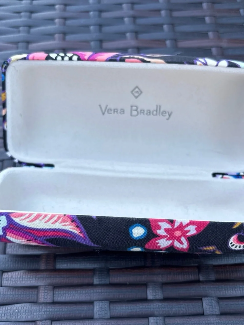 Vera Bradley Fox Print Sunglasses Case in Pink, Purple & Blue